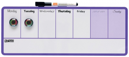 Table magnetice (whiteboard-uri) - Organizator NOBO, saptamanal, magnetic, 140x36 cm, include marker si magneti