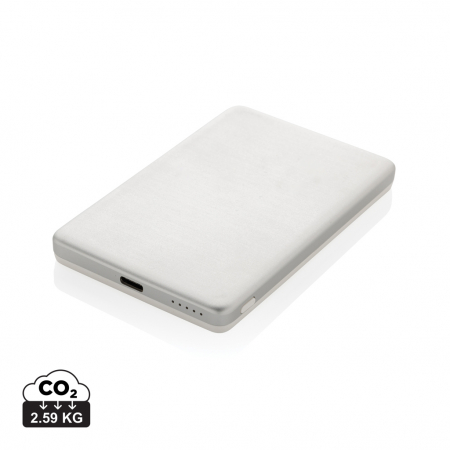 Powerbank magnetic 5.000 mAh RCS aluminiu reciclat, incarcare wireless 5W, Orion [0]