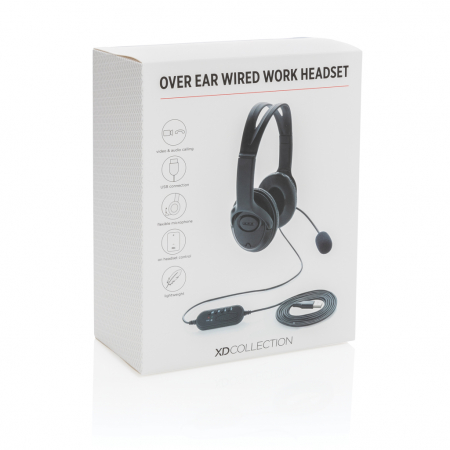 Casti cu fir over-ear USB stereo, microfon si control volum [9]
