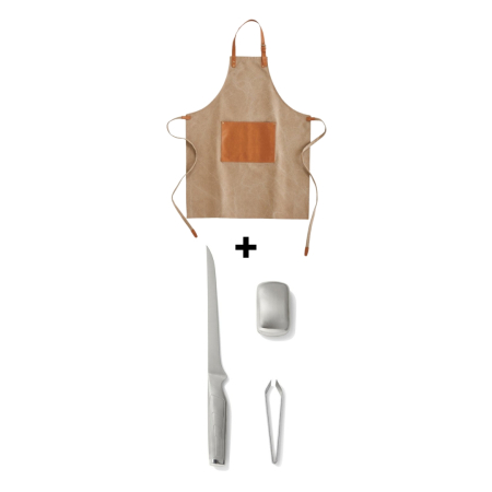 Pachete Cadou Premium - Pachet Cadou Seafood Lover Set filetat cu cutit| penseta si sapun metalic + Sort maro