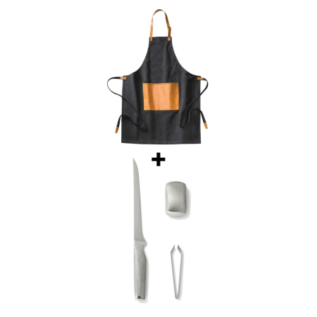 Pachete Cadou Premium - Pachet Cadou Seafood Lover Set filetat cu cutit| penseta si sapun metalic + Sort negru