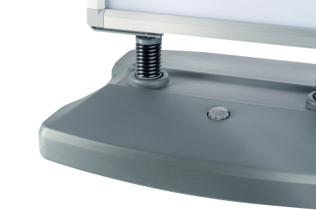 Panou dublu stradal NOBO Impression Pro, aluminiu, cu click, cu baza tip rezervor cu apa, A1, gri [6]