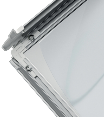 Panou dublu stradal NOBO Premium Plus, in forma de A, cu click, aluminiu, A1, gri [4]