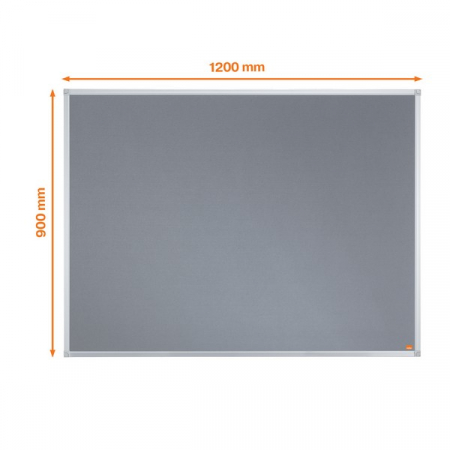 Panou NOBO Essentials, material textil, 120x90 cm, gri [3]