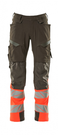 Pantaloni Hi-Vis - Pantaloni cu benzi reflectorizante si buzunar pentru protectii la genunchi Mascot® ACCELERATE SAFE