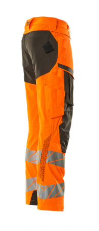 Pantaloni de lucru hi-vis cu benzi reflectorizante si buzunar pentru protectii la genunchi [17]