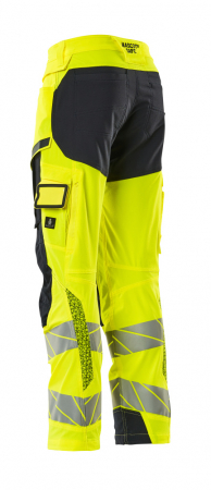 Pantaloni de lucru hi-vis cu benzi reflectorizante si buzunar pentru protectii la genunchi [9]