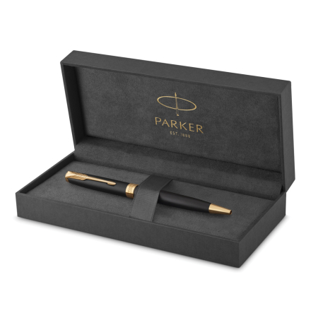 Pix Parker SONNET Matte Black, finisaj paladiu, cutie cadou [1]