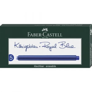 Patroane cerneala mari Faber-Castell 5buc/cut, albastre [1]