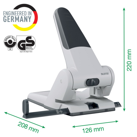 Perforator metalic mare capacitate 65 coli Leitz 5180 negru [2]