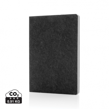 Noutati si inovatii - Agenda A5 Phrase din fetru reciclat GRS – 192 pagini dictando albe, eco-friendly