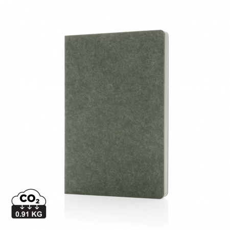 Noutati si inovatii - Agenda A5 Phrase din fetru reciclat GRS – 192 pagini dictando albe, eco-friendly