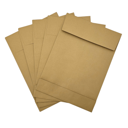 Hartie si articole din hartie - Plic B4 cu burduf siliconic maro, 25 buc/set