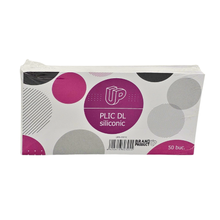 Hartie si articole din hartie - Plic DL siliconic alb, 50 buc/set