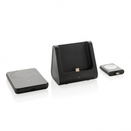 Incarcator wireless 3-in-1 cu powerbank detasabil Powerbase, PC reciclat RCS [7]