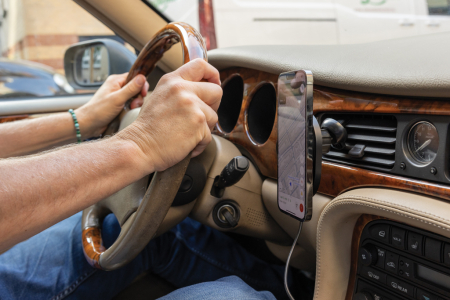 Suport auto magnetic incarcare wireless 15W, ABS reciclat RCS, PowerCruze [9]