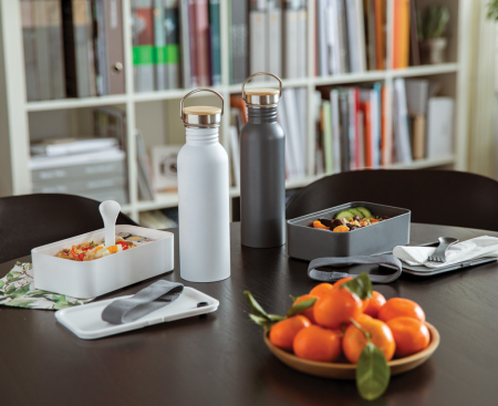 Caserola de pranz din PP cu spork, 0.8L practica si rezistenta [11]