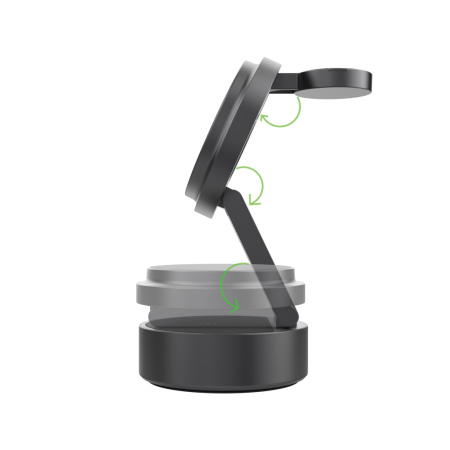 Incarcator wireless Quantum RCS 3-in-1 25W, pliabil, pentru telefon, AirPods si smartwatch [5]