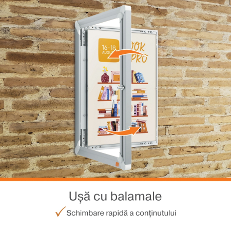 Rama pentru perete NOBO Premium Plus, aluminiu, cu cheie, A3, gri [3]