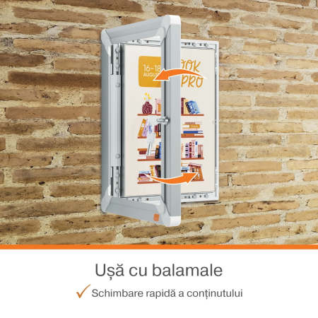 Rama pentru perete NOBO Premium Plus, aluminiu, cu cheie, A4, gri [1]