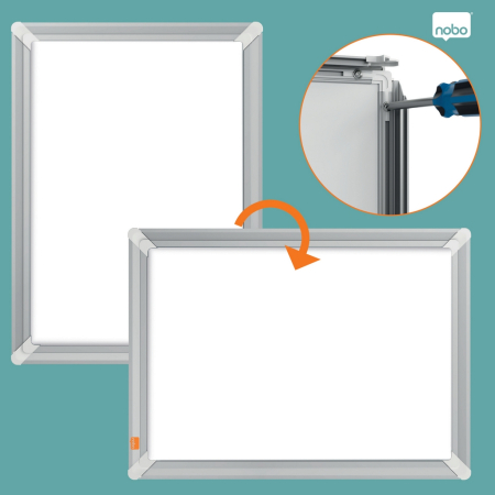 Rama pentru perete NOBO Premium Plus, aluminiu, cu click, A3, gri [2]