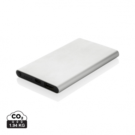 Powerbank 4.000 mAh din aluminiu si plastic reciclat RCS, incarcare rapida 10W [0]