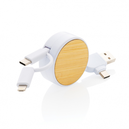 Cablu retractabil 6-in-1 Ontario RCS eco – USB-C, iOS, Micro USB [6]