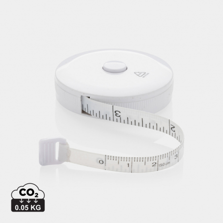 Scule, unelte si iluminat - Metru de croitorie RCS din plastic reciclat 1.5m – marcaje cm/inch, retractie prin buton