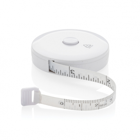 Metru de croitorie RCS din plastic reciclat 1.5m – marcaje cm/inch, retractie prin buton [1]