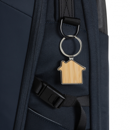 Breloc casa din aliaj de zinc reciclat RCS si bambus – eco si elegant [3]