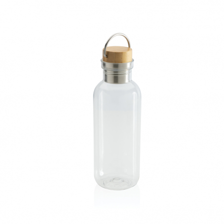 Sticla RPET reciclat RCS 680 ml cu capac bambus si maner [1]
