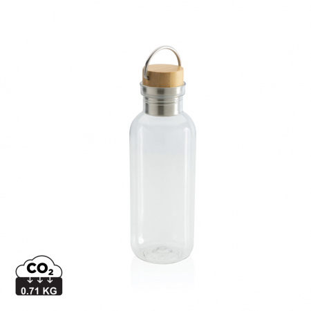 Sport si accesorii outdoor - Sticla RPET reciclat RCS 680 ml cu capac bambus si maner