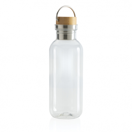 Sticla RPET reciclat RCS 680 ml cu capac bambus si maner [2]