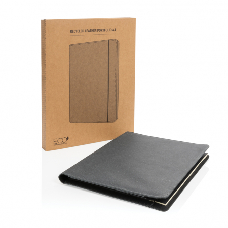 Mapa A4 din piele reciclata cu notepad si buzunare – personalizabila [8]
