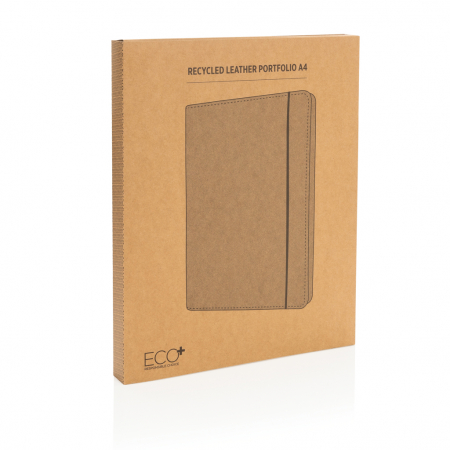 Mapa A4 din piele reciclata cu notepad si buzunare – personalizabila [9]