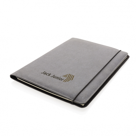 Mapa A4 din piele reciclata cu notepad si buzunare – personalizabila [6]