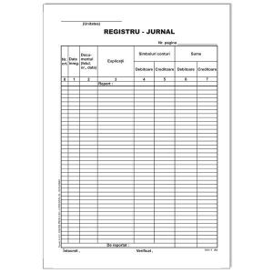 Registru jurnal A4, 100 file, print fata [1]