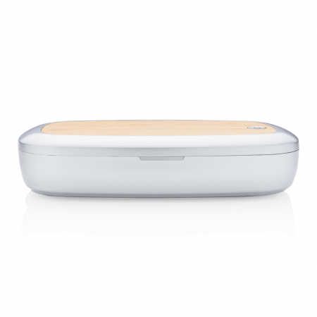 Cutie sterilizare Rena UV-C cu incarcator wireless bambus 5W [8]