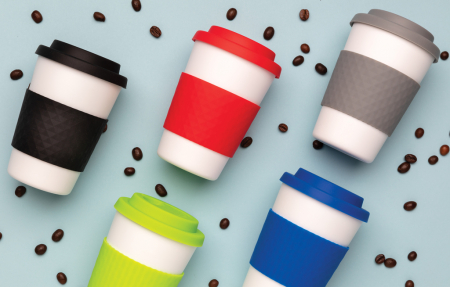 Cana cafea reutilizabila 270 ml cu capac silicon [6]
