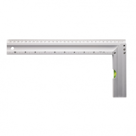 Rigla patrata aluminiu 30 cm/10 inch cu boloboc integrat [4]