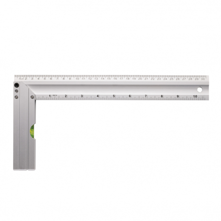Rigla patrata aluminiu 30 cm/10 inch cu boloboc integrat [3]