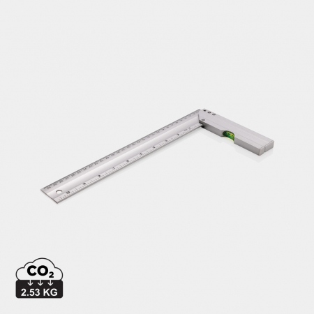 Masurare si taiere - Rigla patrata aluminiu 30 cm/10 inch cu boloboc integrat