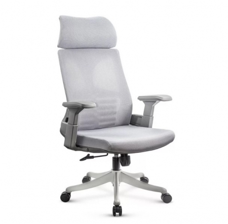 Scaune si produse ergonomice - Scaun de birou ergonomic din mesh, cu tetiera si suport lombar