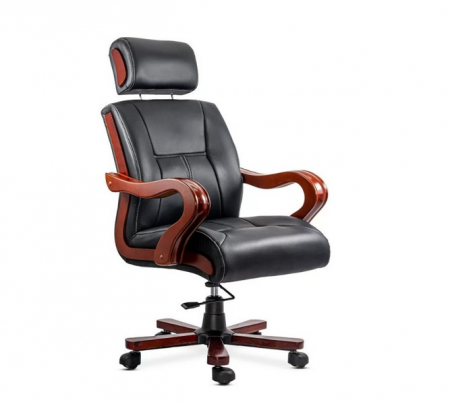 Scaune si produse ergonomice - Scaun directorial cu masaj, din piele ecologica si lemn