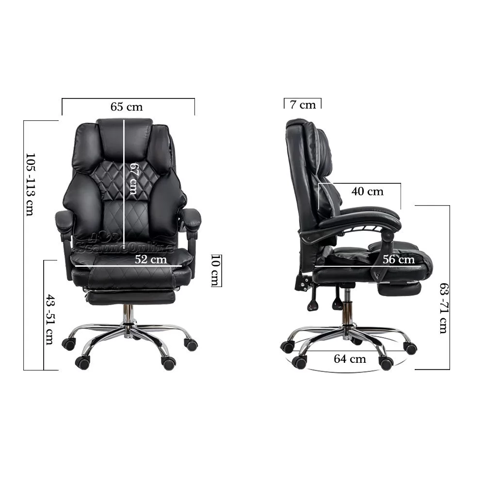 Scaun directorial elegant cu suport pentru picioare [1]
