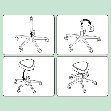 Scaun ergonomic Leitz Ergo cu roți, șezut tip șa, DSM 360°, spumă DDF Dual Density [4]
