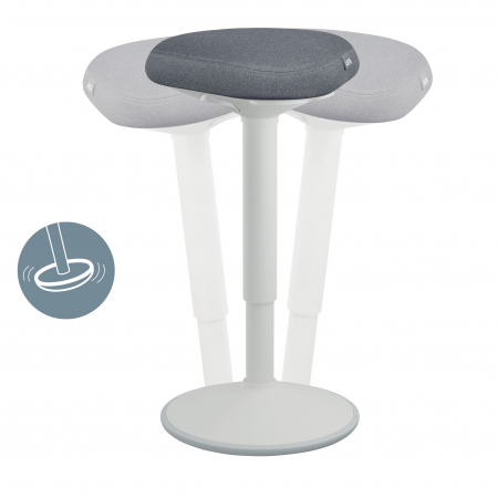 Scaun Ergonomic Leitz Ergo – Pozitie Sezut/In Picioare, Inaltime Reglabila (57-82 cm), Gri-Pastel si Gri-Carbune [5]