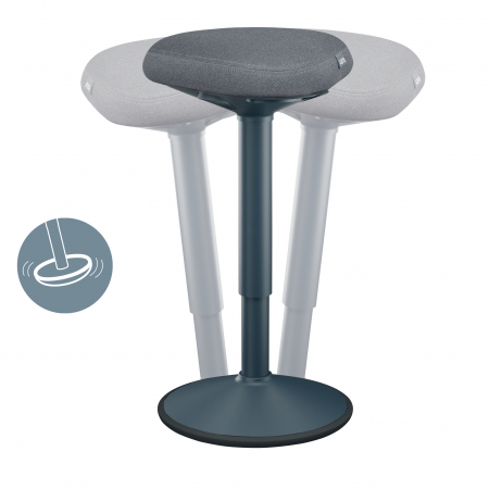 Scaun Ergonomic Leitz Ergo – Pozitie Sezut/In Picioare, Inaltime Reglabila (57-82 cm), Gri-Pastel si Gri-Carbune [5]