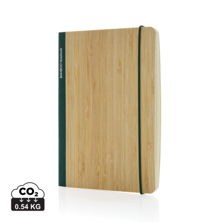 Agende personalizabile - Agenda A5 Scribe din bambus FSC® – 160 pagini dictando crem, eco-friendly