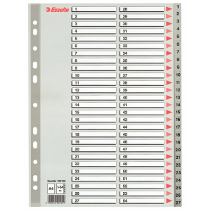 Bibliorafturi, caiete mecanice, separatoare - Separatoare Esselte plastic 1-54